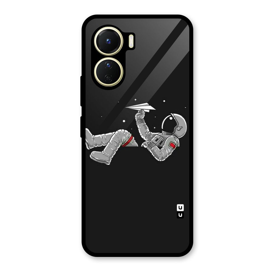 Spaceman Flying Glass Back Case for Vivo Y56