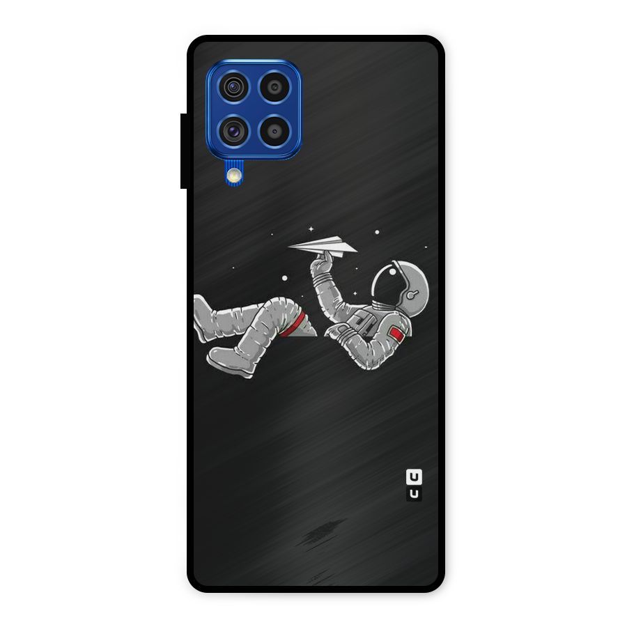 Spaceman Flying Metal Back Case for Galaxy F62