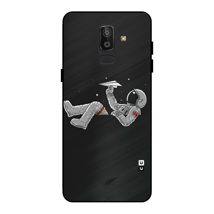 Spaceman Flying Metal Back Case for Galaxy J8