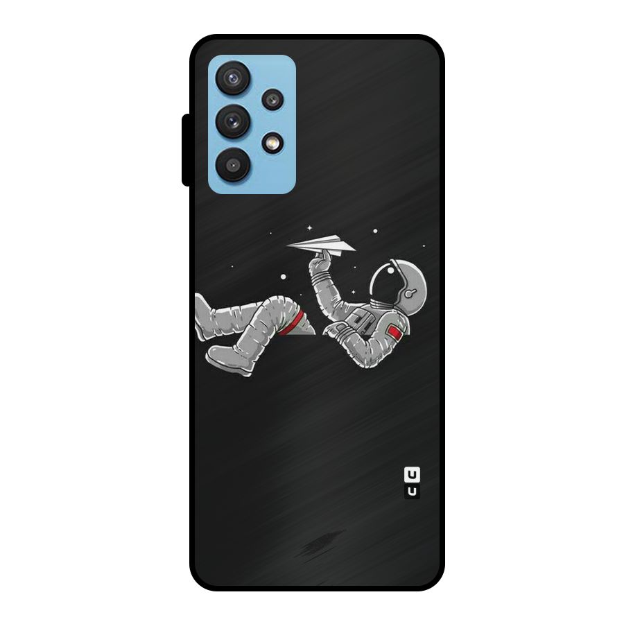 Spaceman Flying Metal Back Case for Galaxy M32 5G