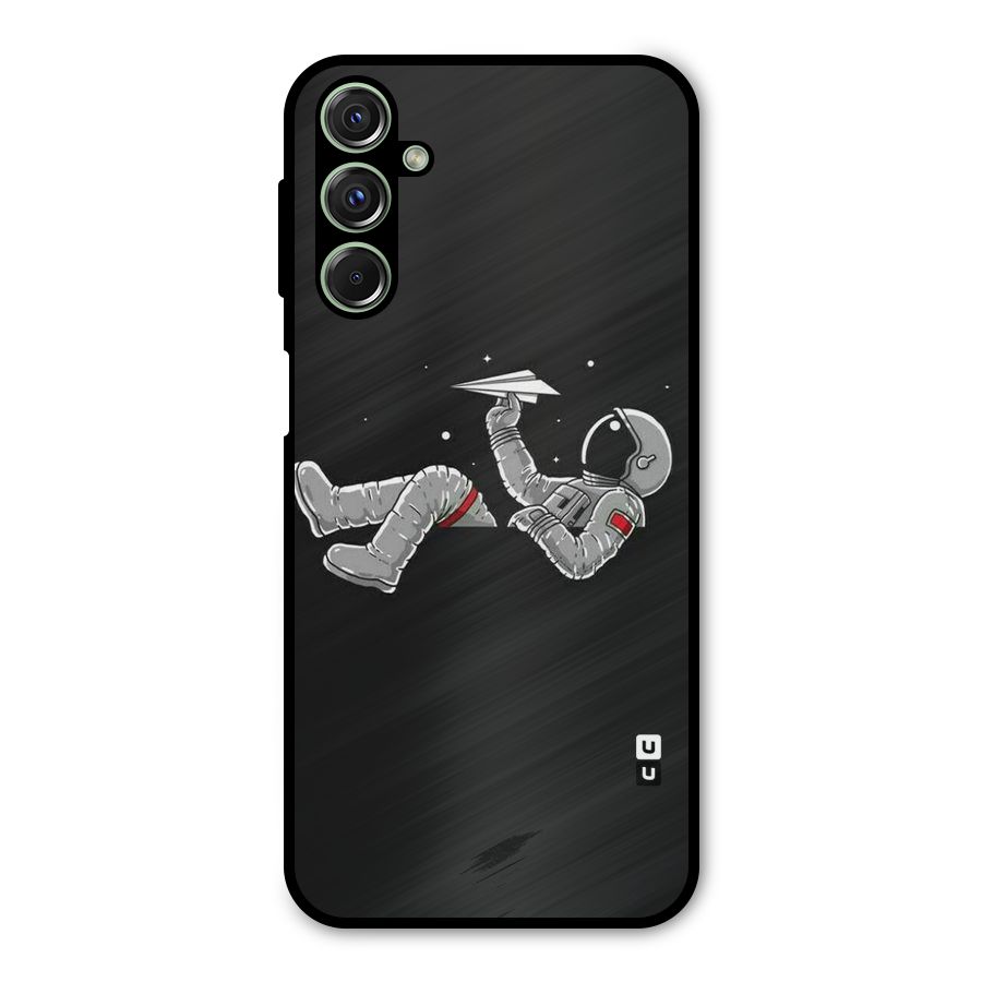 Spaceman Flying Metal Back Case for Galaxy M34