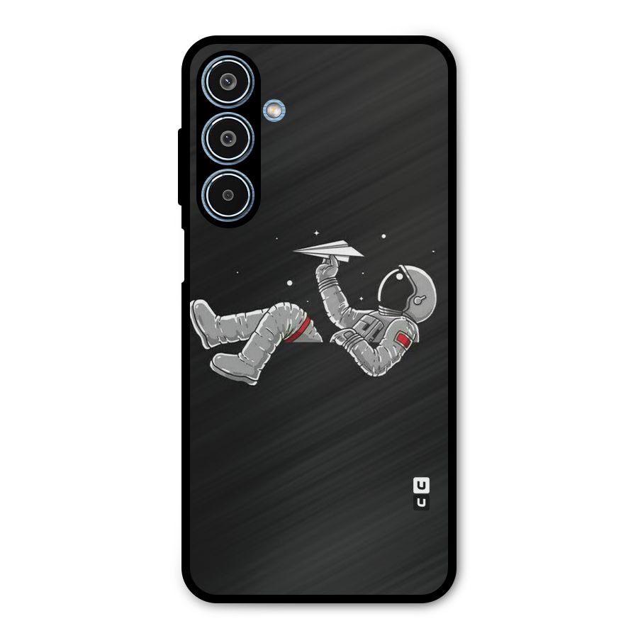 Spaceman Flying Metal Back Case for Galaxy M35