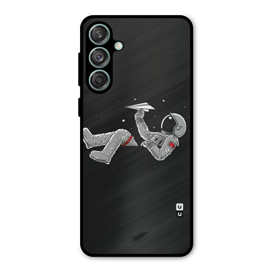 Spaceman Flying Metal Back Case for Galaxy M55 5G