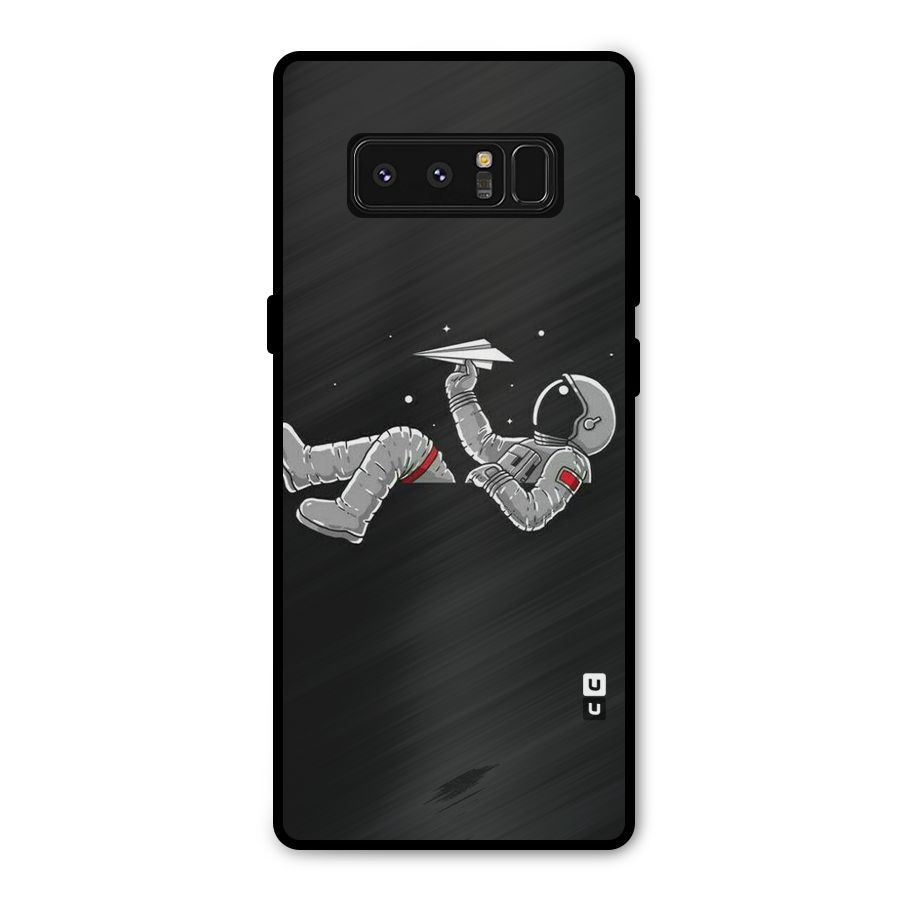 Spaceman Flying Metal Back Case for Galaxy Note 8