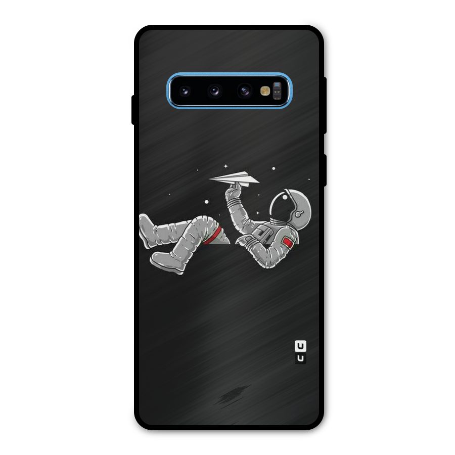 Spaceman Flying Metal Back Case for Galaxy S10