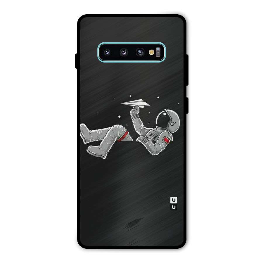 Spaceman Flying Metal Back Case for Galaxy S10 Plus