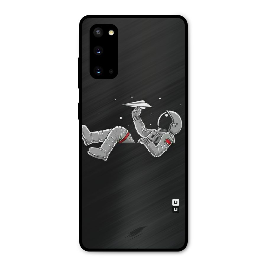 Spaceman Flying Metal Back Case for Galaxy S20
