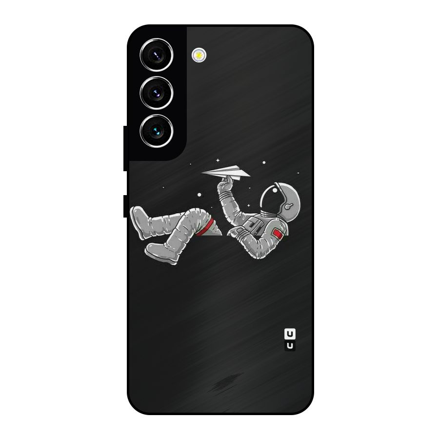Spaceman Flying Metal Back Case for Galaxy S22 5G