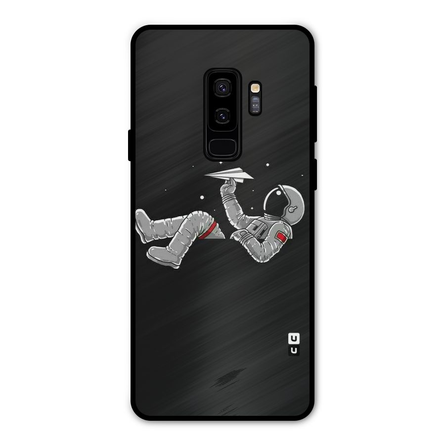 Spaceman Flying Metal Back Case for Galaxy S9 Plus