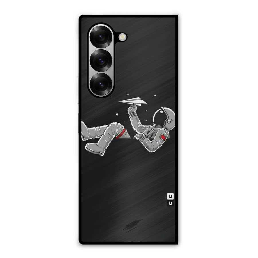 Spaceman Flying Metal Back Case for Galaxy Z Fold6