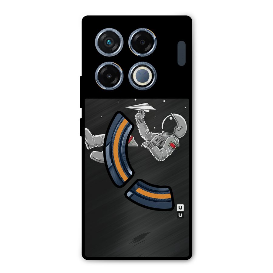Spaceman Flying Metal Back Case for Infinix GT 20 Pro