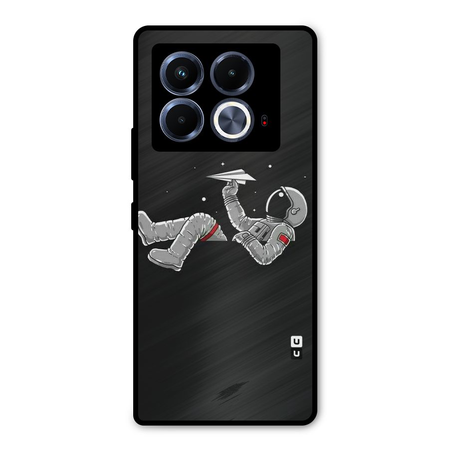 Spaceman Flying Metal Back Case for Infinix Note 40 5G