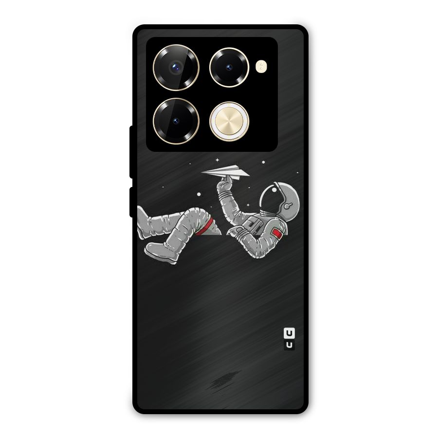 Spaceman Flying Metal Back Case for Infinix Note 40 Pro