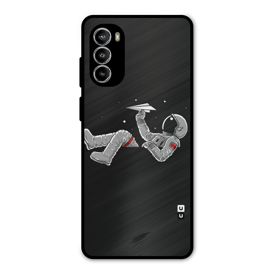 Spaceman Flying Metal Back Case for Moto G82
