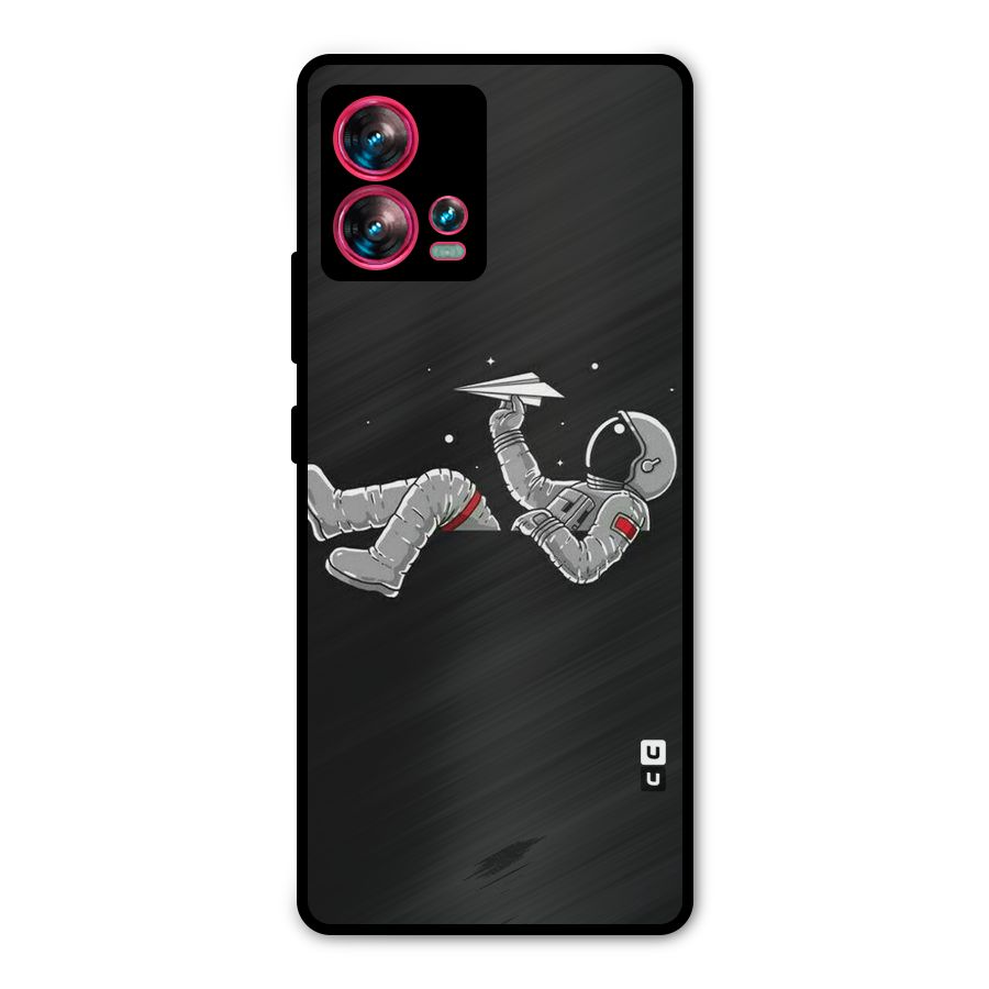 Spaceman Flying Metal Back Case for Motorola Edge 30 Fusion