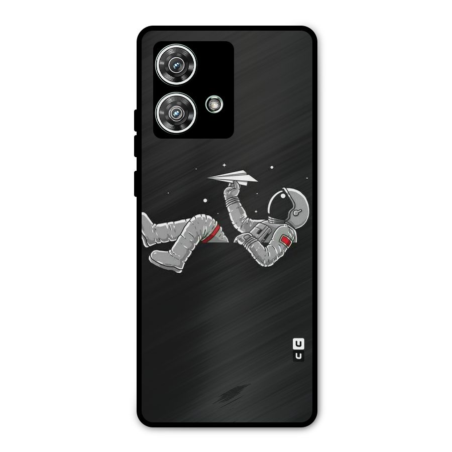 Spaceman Flying Metal Back Case for Motorola Edge 40 Neo