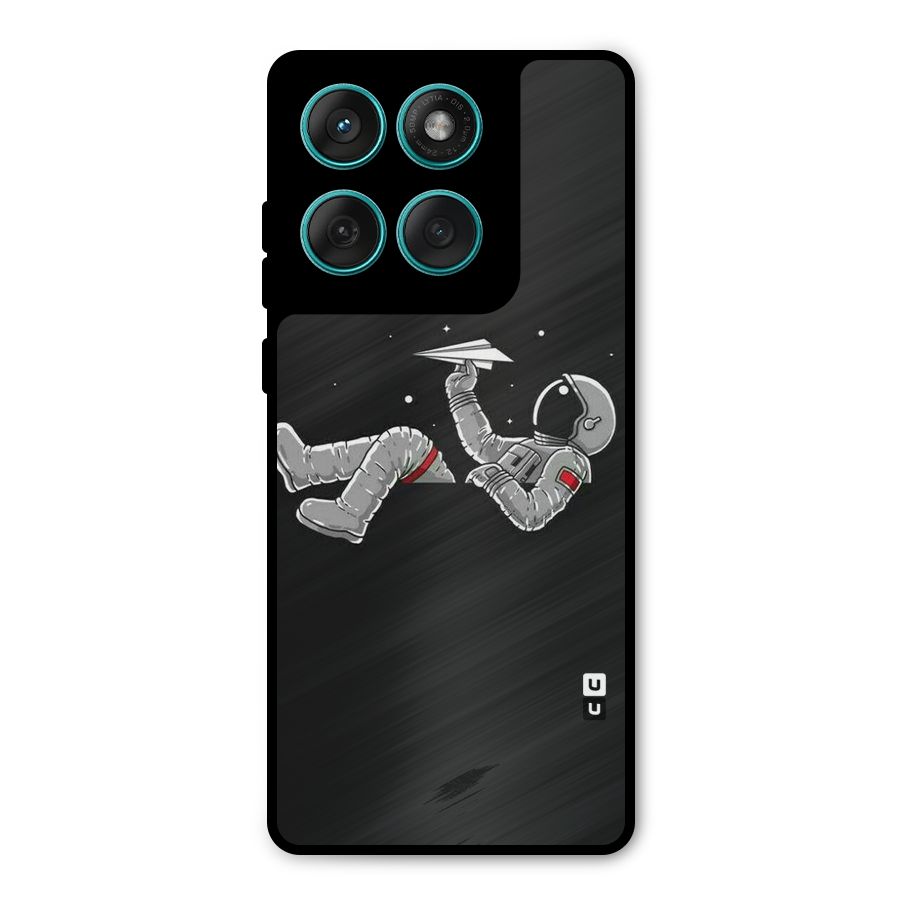 Spaceman Flying Metal Back Case for Motorola Edge 60 Fusion