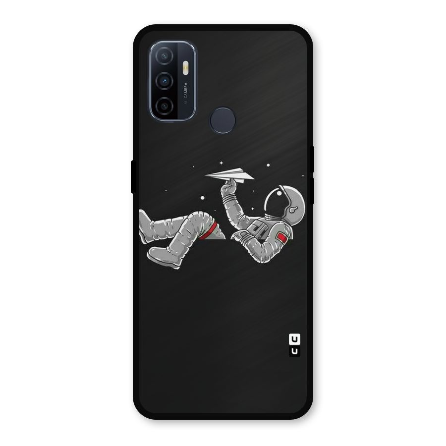 Spaceman Flying Metal Back Case for Oppo A53