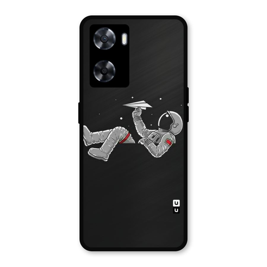 Spaceman Flying Metal Back Case for Oppo A57 2022