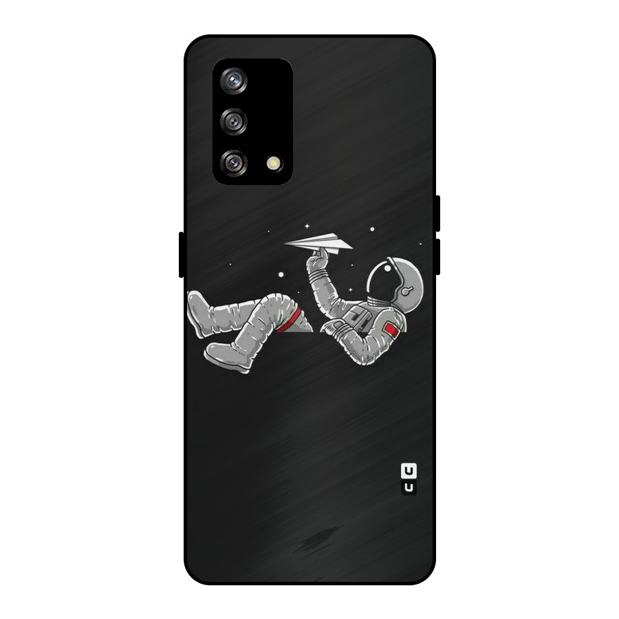 Spaceman Flying Metal Back Case for Oppo F19s