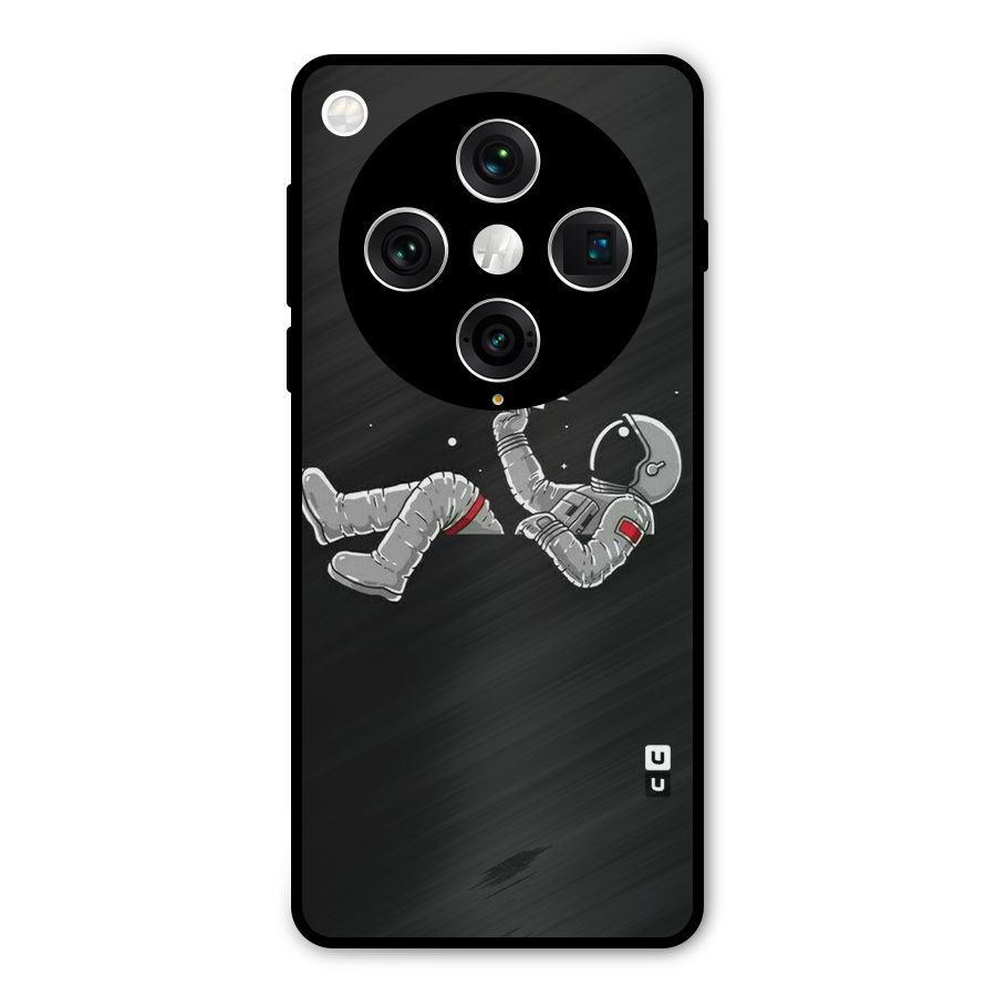 Spaceman Flying Metal Back Case for Oppo Find X8 Pro