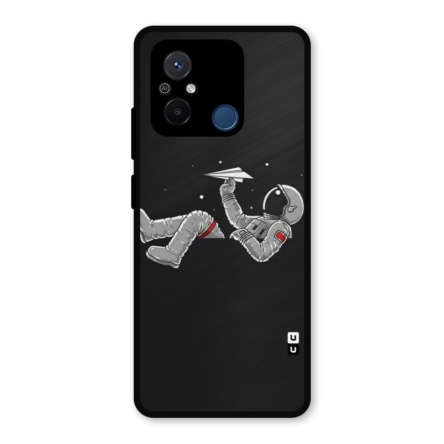 Spaceman Flying Metal Back Case for Poco C55