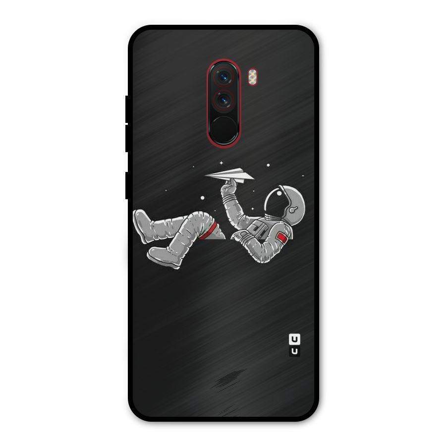 Spaceman Flying Metal Back Case for Poco F1