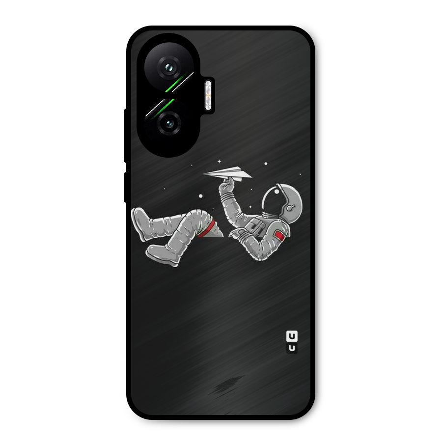 Spaceman Flying Metal Back Case for Poco F7