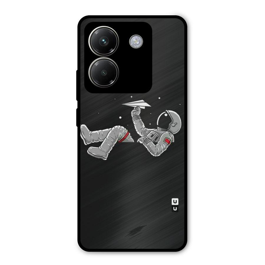 Spaceman Flying Metal Back Case for Poco M7 Pro 5G