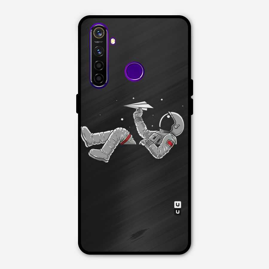 Spaceman Flying Metal Back Case for Realme 5 Pro
