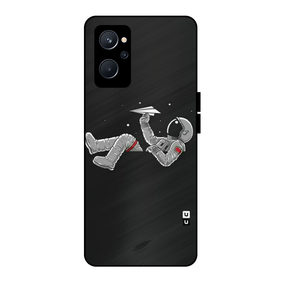 Spaceman Flying Metal Back Case for Realme 9i 5G