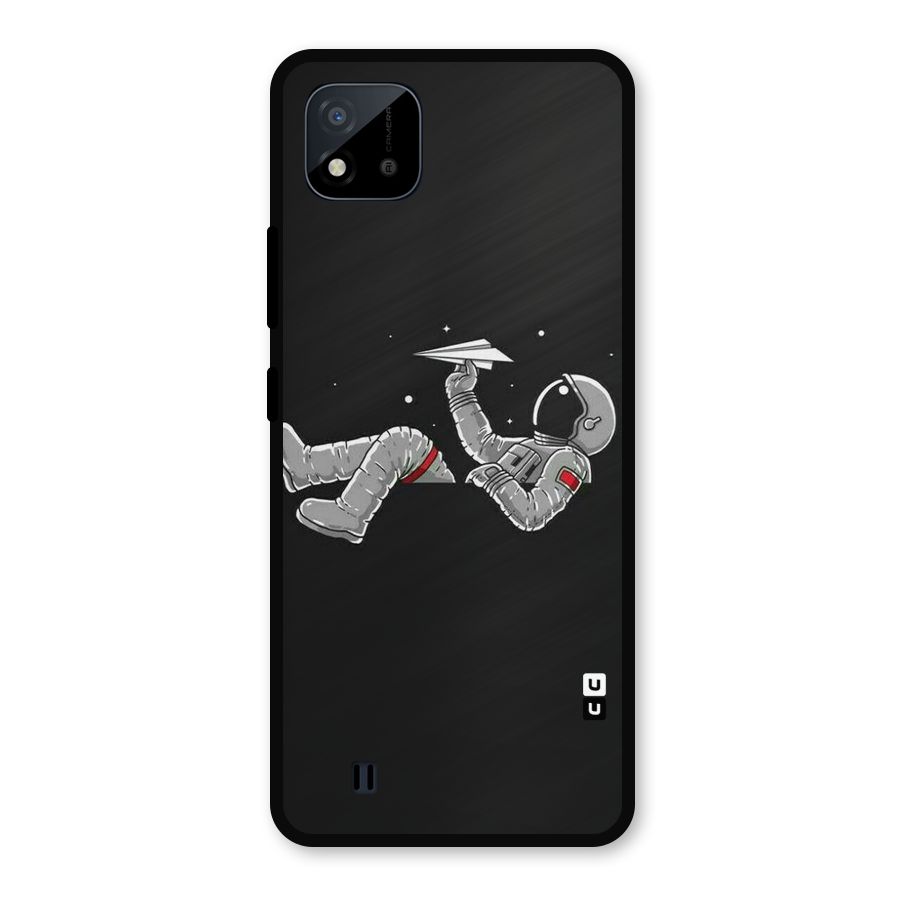 Spaceman Flying Metal Back Case for Realme C11 2021