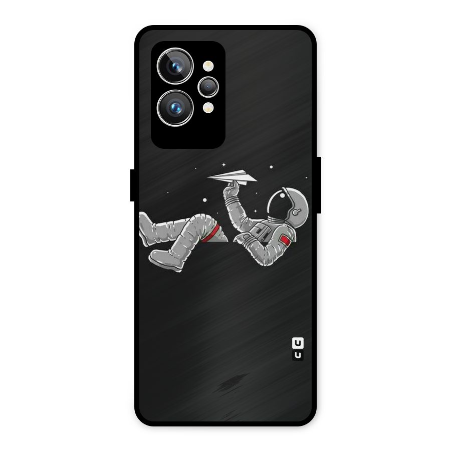 Spaceman Flying Metal Back Case for Realme GT2 Pro