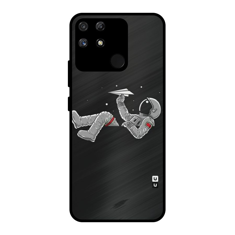Spaceman Flying Metal Back Case for Realme Narzo 50A