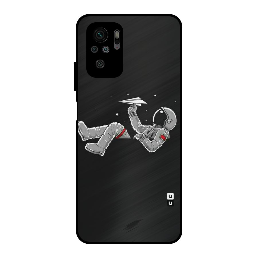 Spaceman Flying Metal Back Case for Redmi Note 10S