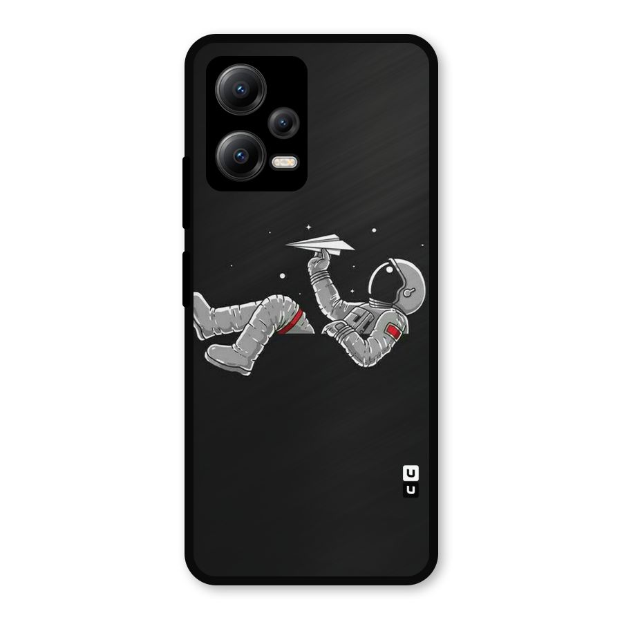 Spaceman Flying Metal Back Case for Redmi Note 12 5G