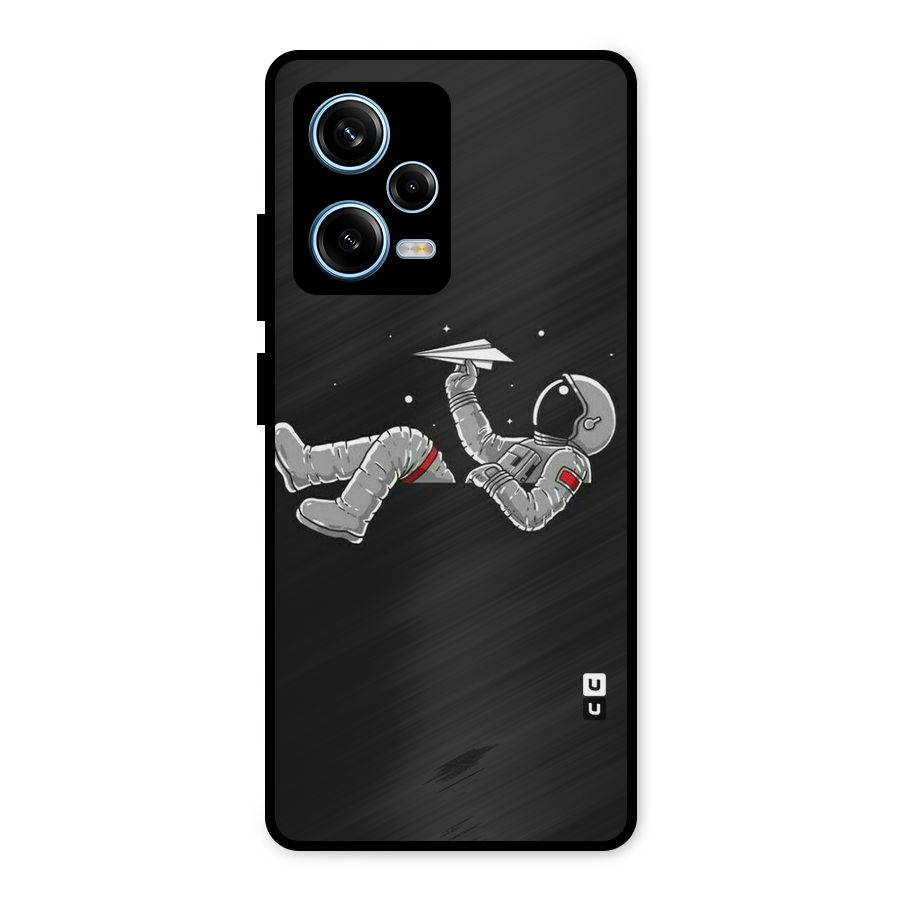 Spaceman Flying Metal Back Case for Redmi Note 12 Pro