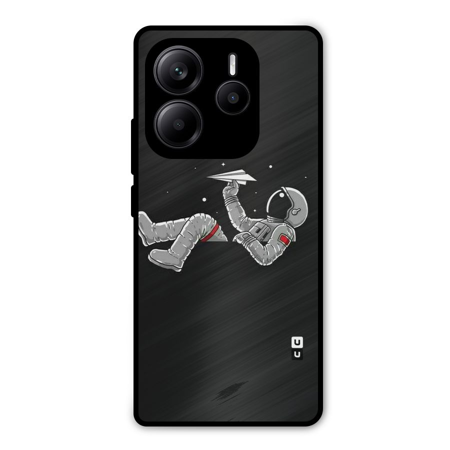 Spaceman Flying Metal Back Case for Redmi Note 14 5G