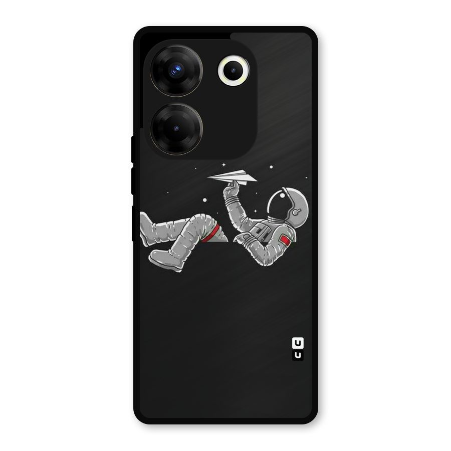 Spaceman Flying Metal Back Case for Tecno Camon 20 Pro