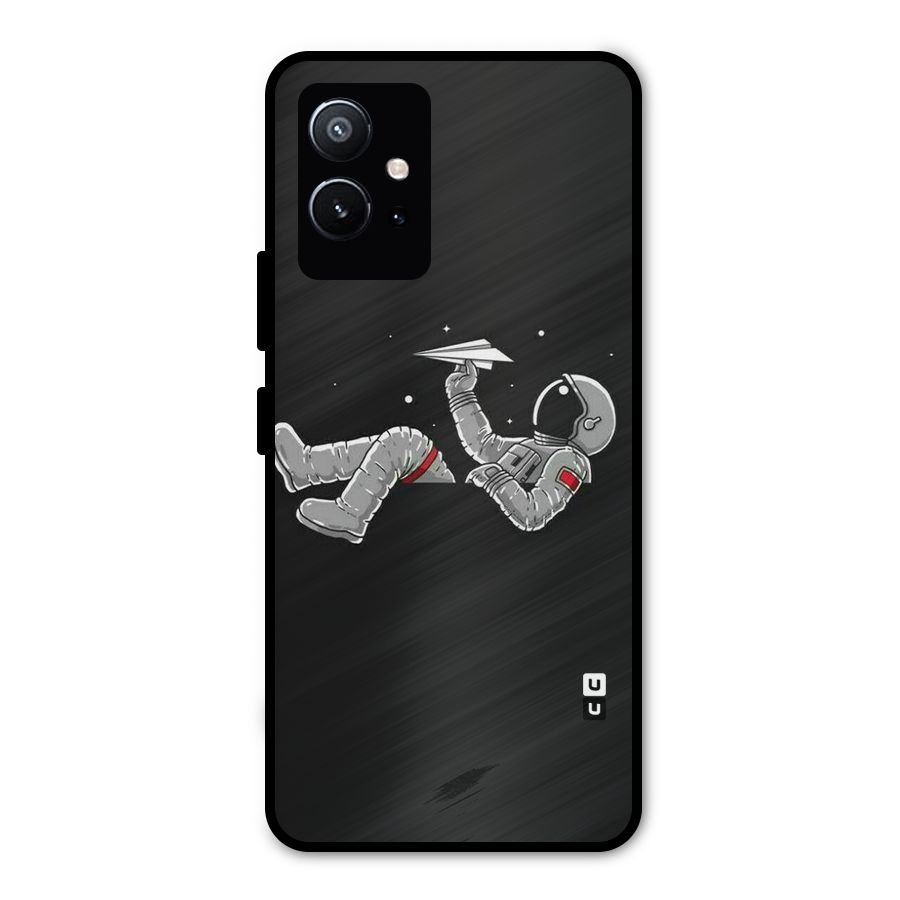 Spaceman Flying Metal Back Case for Vivo T1 5G