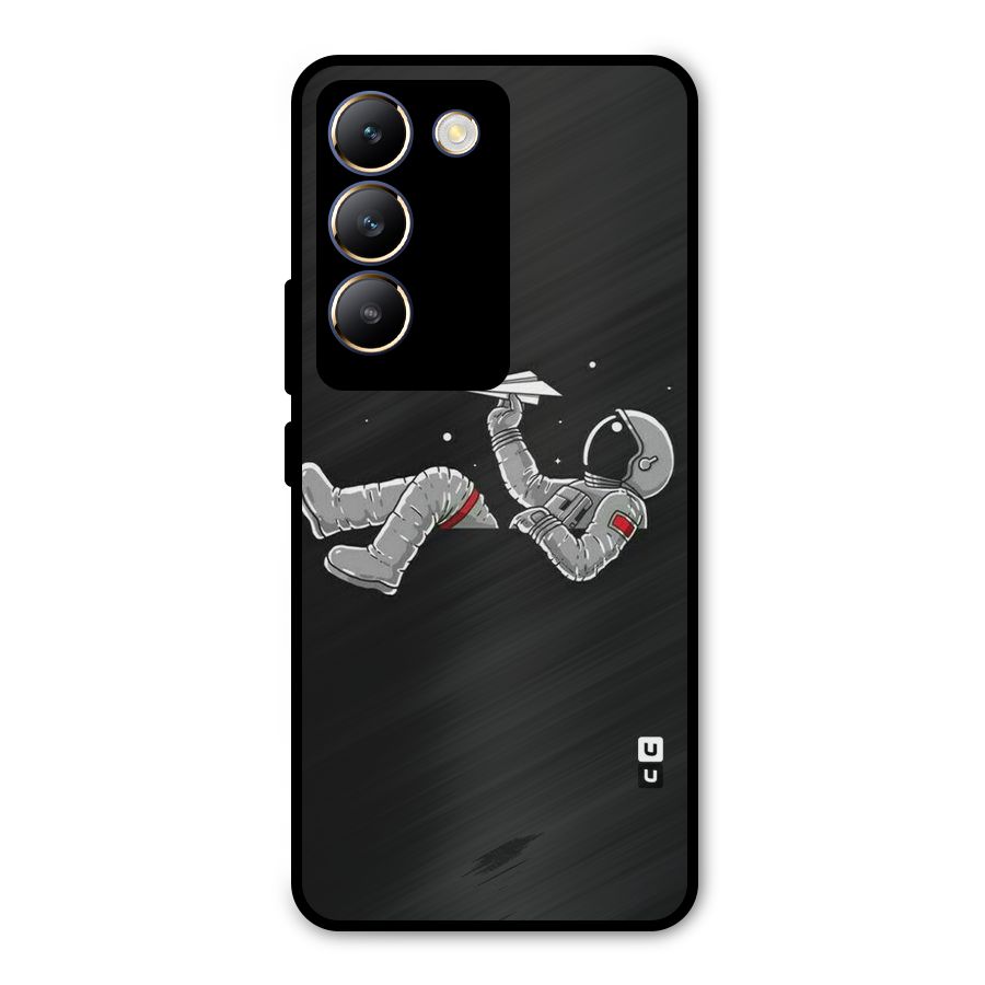Spaceman Flying Metal Back Case for Vivo T3 5G