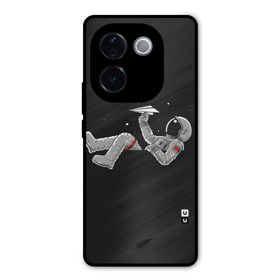 Spaceman Flying Metal Back Case for Vivo T3 Pro