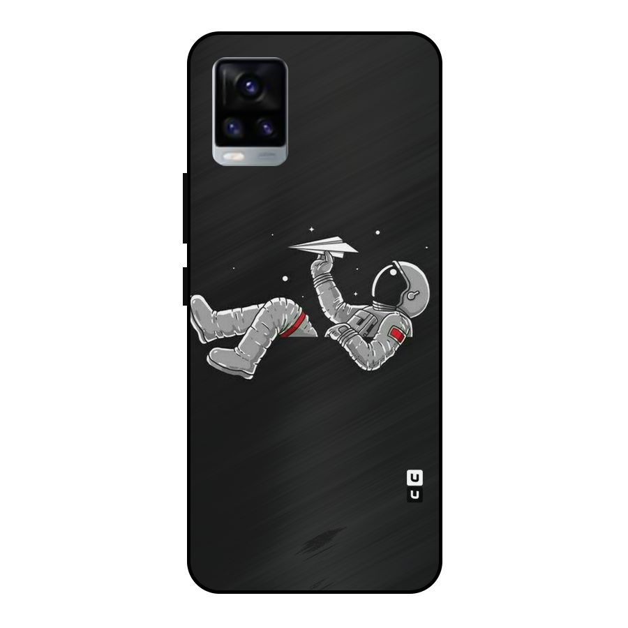 Spaceman Flying Metal Back Case for Vivo V20 2021