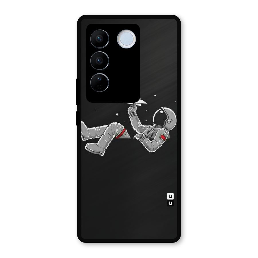 Spaceman Flying Metal Back Case for Vivo V27