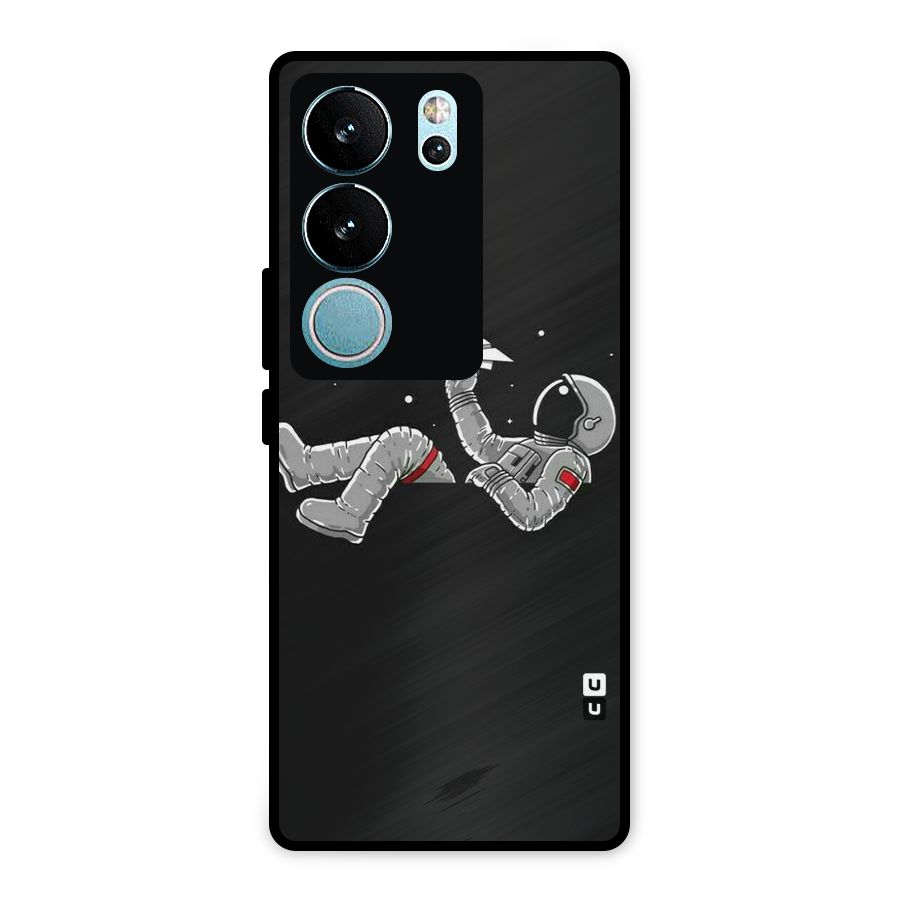 Spaceman Flying Metal Back Case for Vivo V29