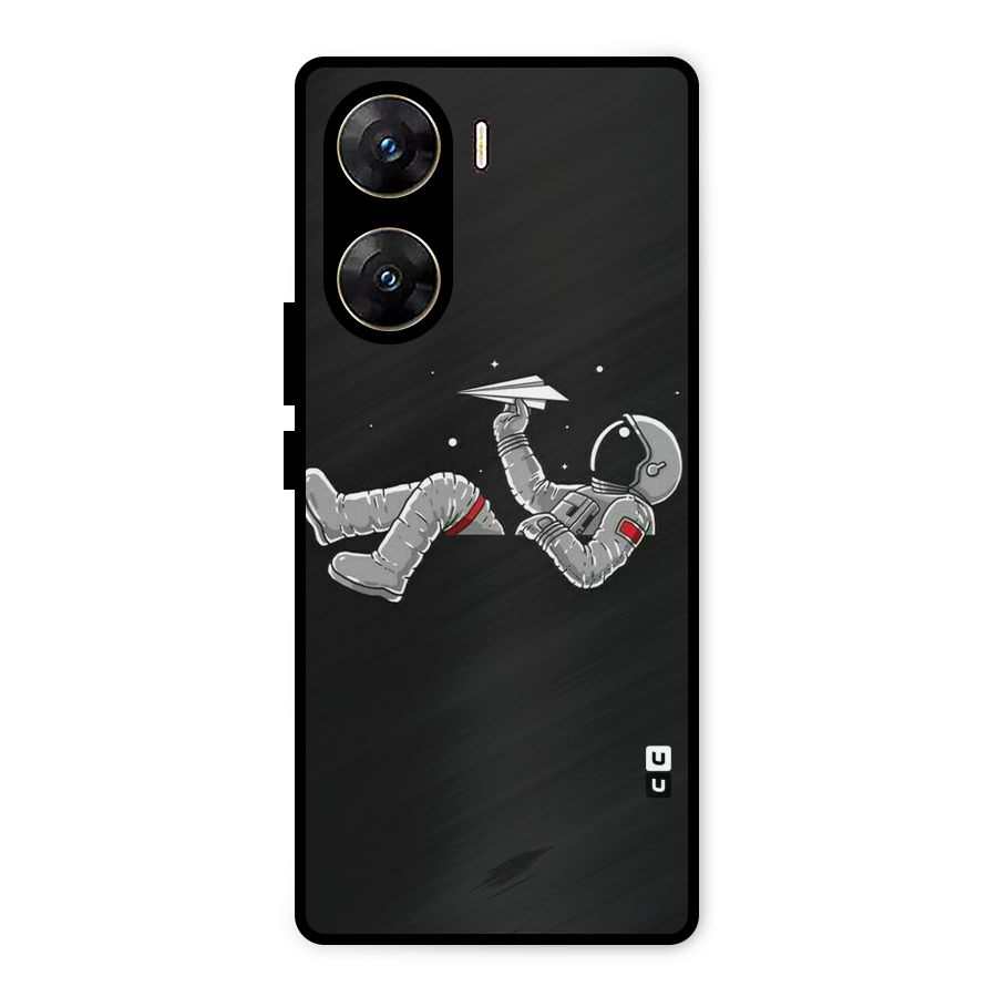 Spaceman Flying Metal Back Case for Vivo V29e