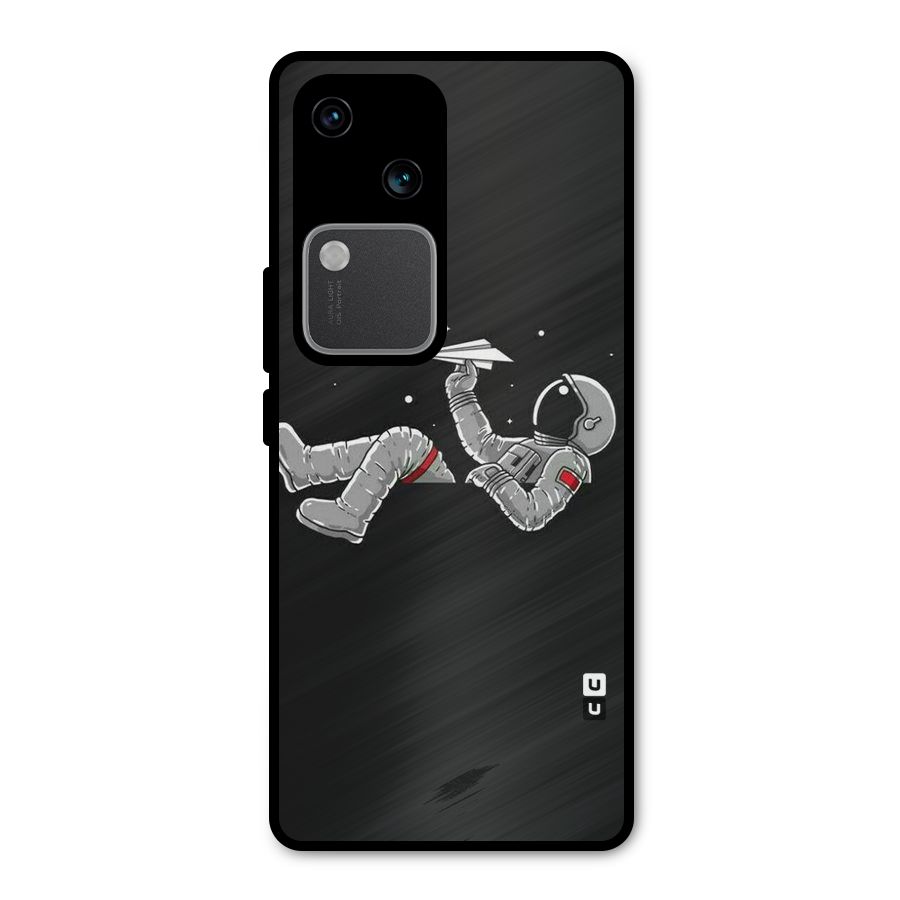 Spaceman Flying Metal Back Case for Vivo V30