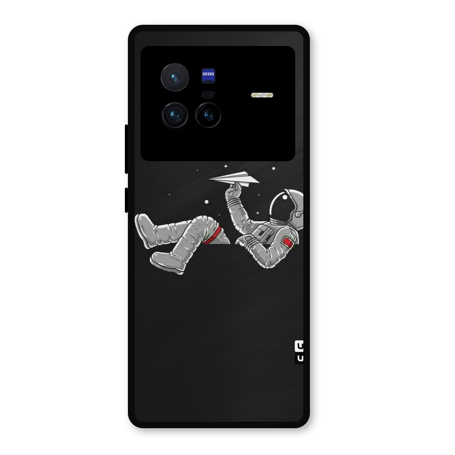 Spaceman Flying Metal Back Case for Vivo X80