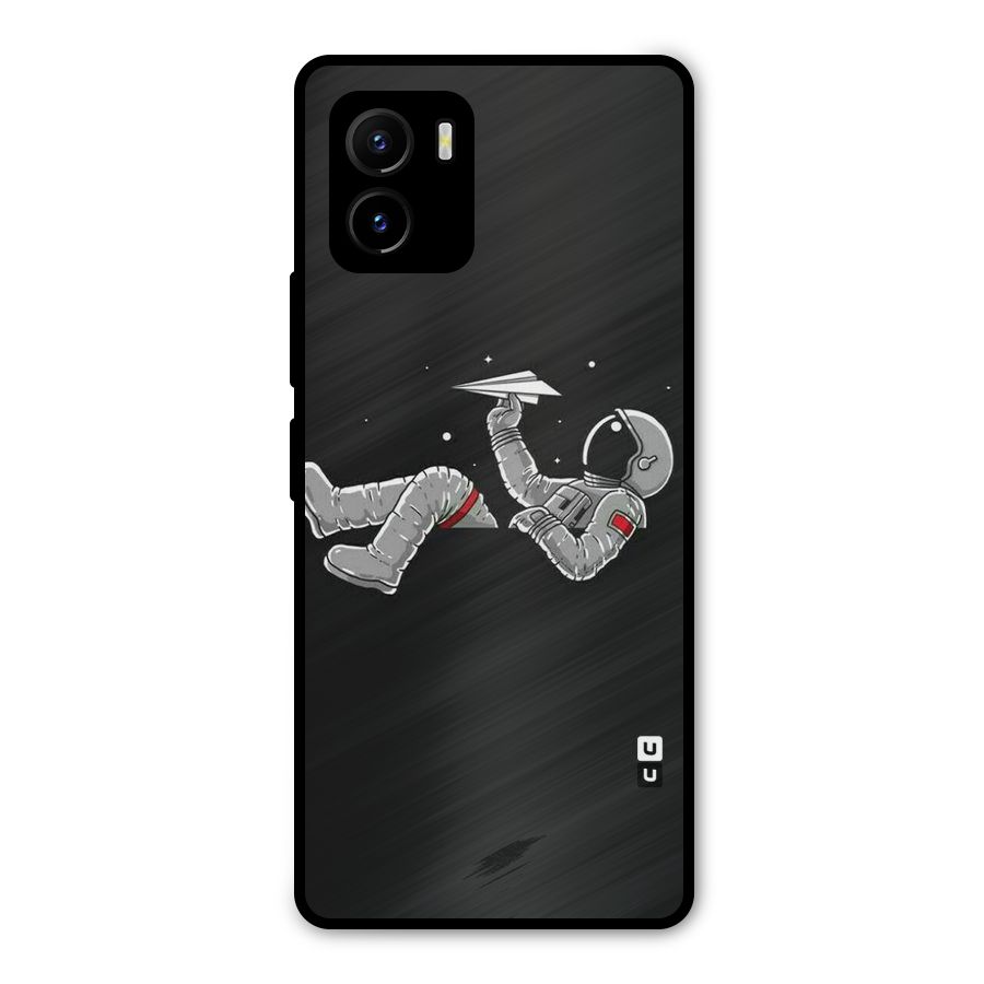 Spaceman Flying Metal Back Case for Vivo Y15s