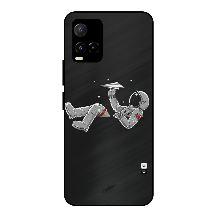 Spaceman Flying Metal Back Case for Vivo Y21A